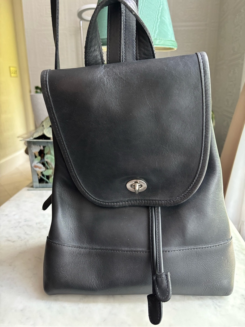 Vintage Coach Backpack Daypack with Nickel Hardware